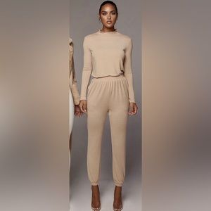 Jluxlabel Beige Steph Jogger Set - Small